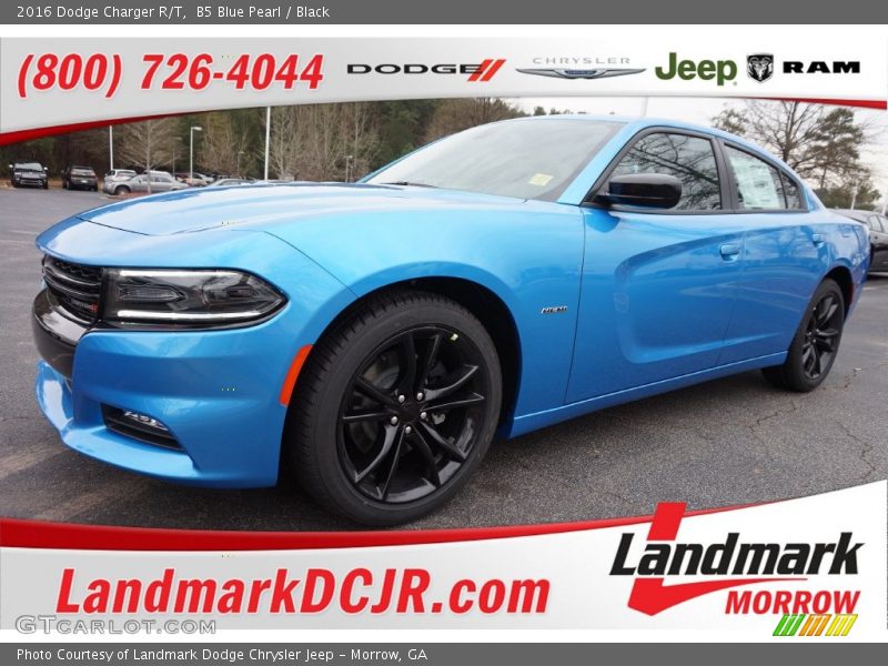 B5 Blue Pearl / Black 2016 Dodge Charger R/T