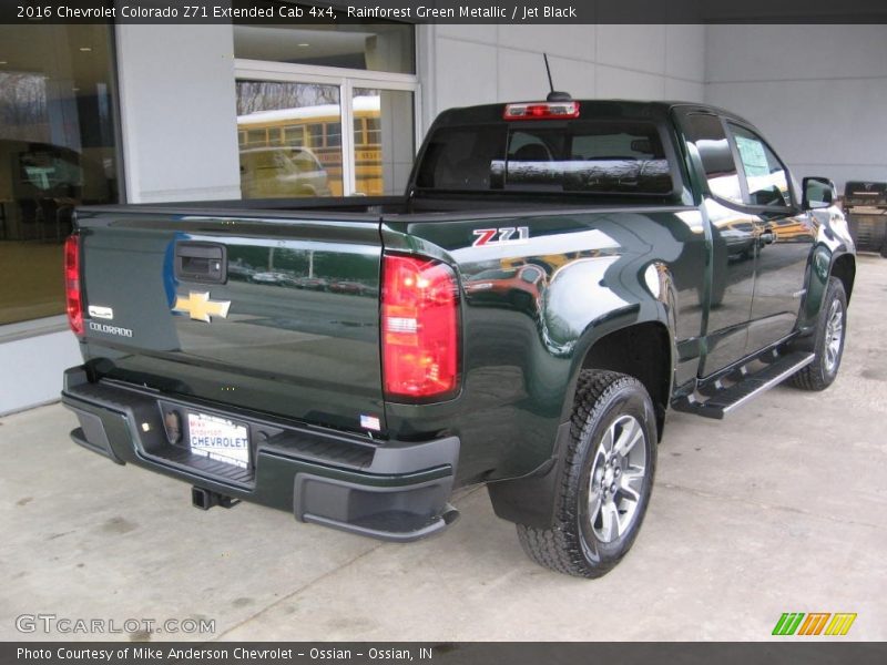 Rainforest Green Metallic / Jet Black 2016 Chevrolet Colorado Z71 Extended Cab 4x4