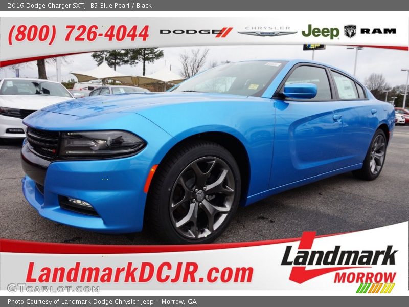 B5 Blue Pearl / Black 2016 Dodge Charger SXT