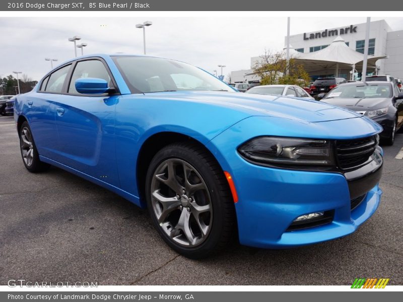 B5 Blue Pearl / Black 2016 Dodge Charger SXT