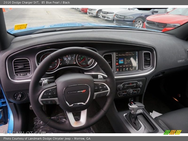 B5 Blue Pearl / Black 2016 Dodge Charger SXT