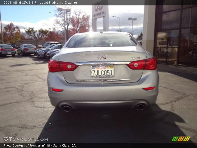 Liquid Platinum / Graphite 2015 Infiniti Q50 S 3.7