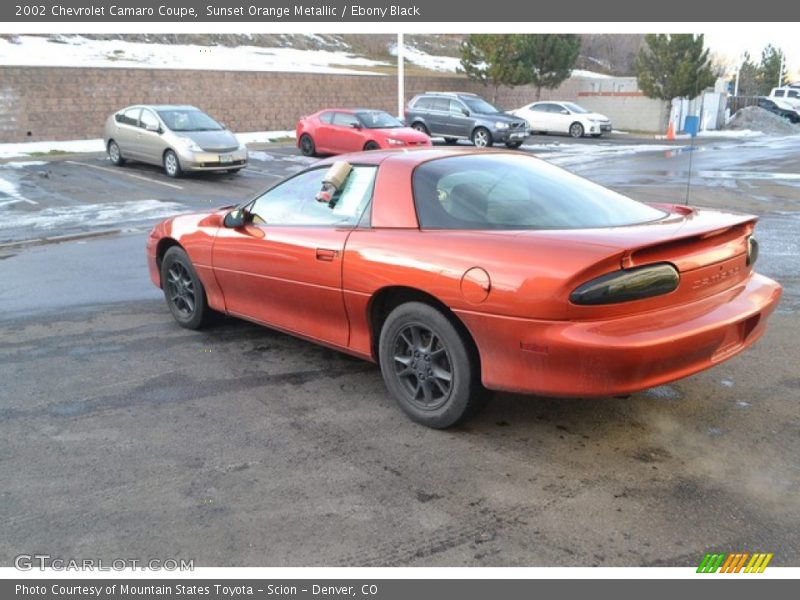 Sunset Orange Metallic / Ebony Black 2002 Chevrolet Camaro Coupe
