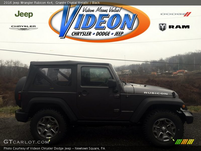 Granite Crystal Metallic / Black 2016 Jeep Wrangler Rubicon 4x4