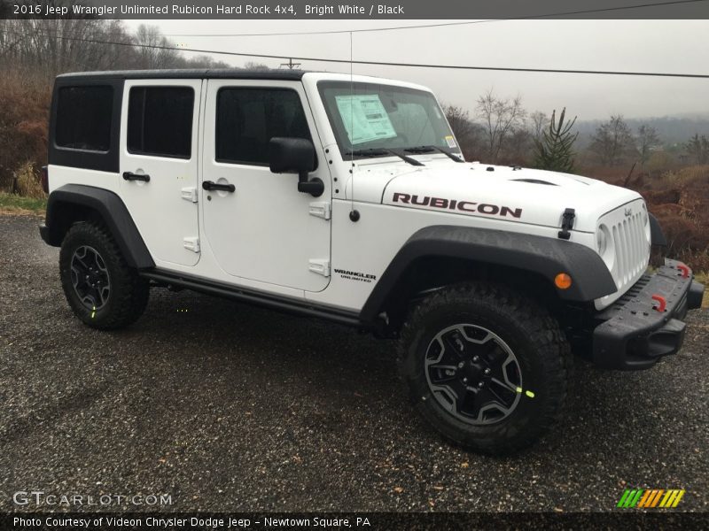 Bright White / Black 2016 Jeep Wrangler Unlimited Rubicon Hard Rock 4x4