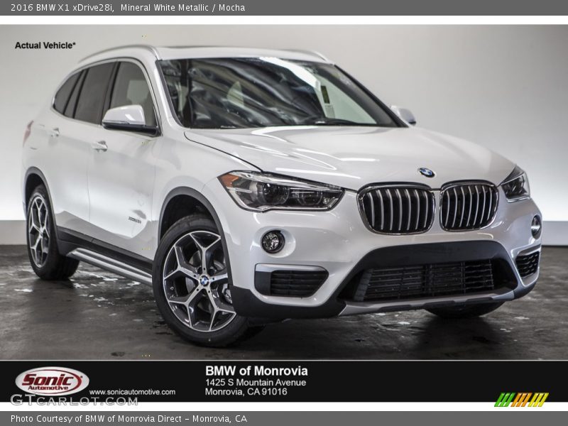 Mineral White Metallic / Mocha 2016 BMW X1 xDrive28i