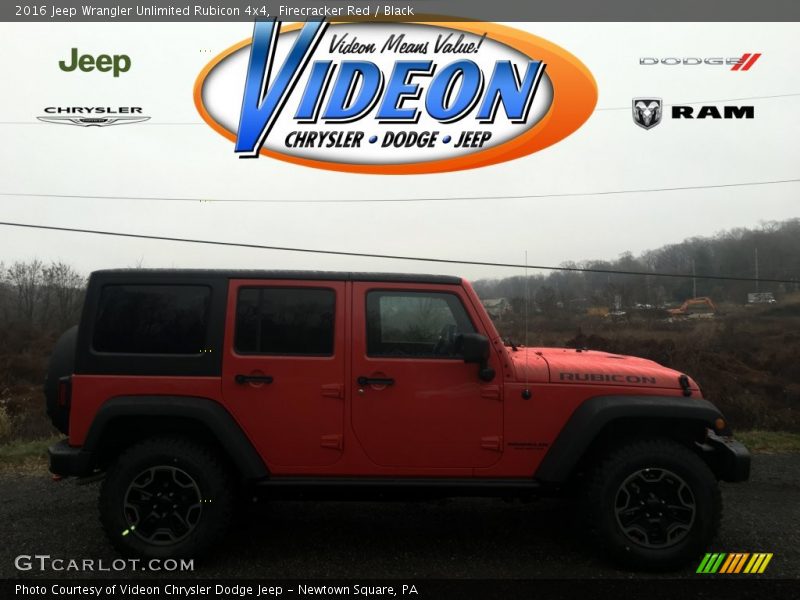 Firecracker Red / Black 2016 Jeep Wrangler Unlimited Rubicon 4x4