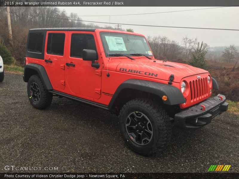 Firecracker Red / Black 2016 Jeep Wrangler Unlimited Rubicon 4x4