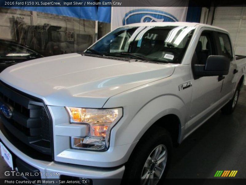 Ingot Silver / Medium Earth Gray 2016 Ford F150 XL SuperCrew