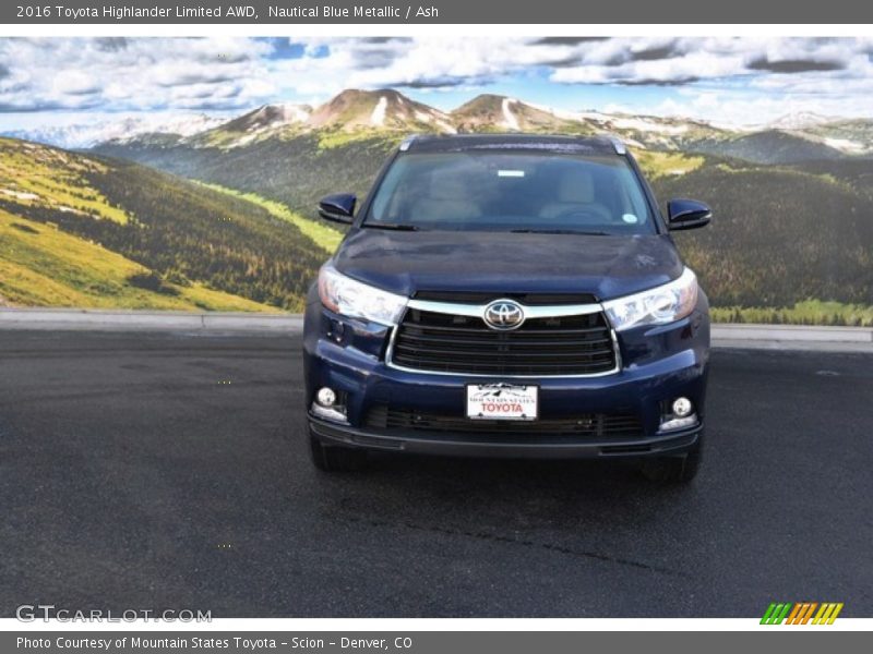 Nautical Blue Metallic / Ash 2016 Toyota Highlander Limited AWD