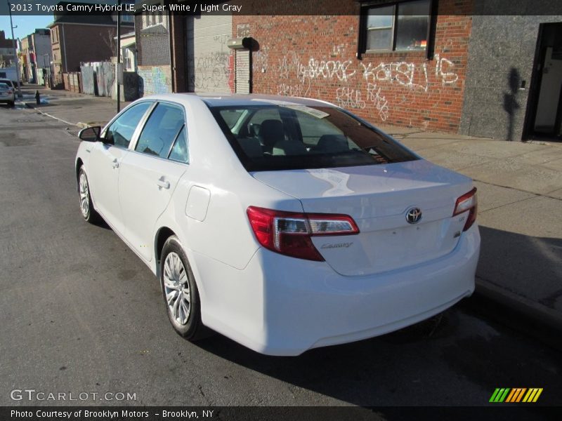 Super White / Light Gray 2013 Toyota Camry Hybrid LE