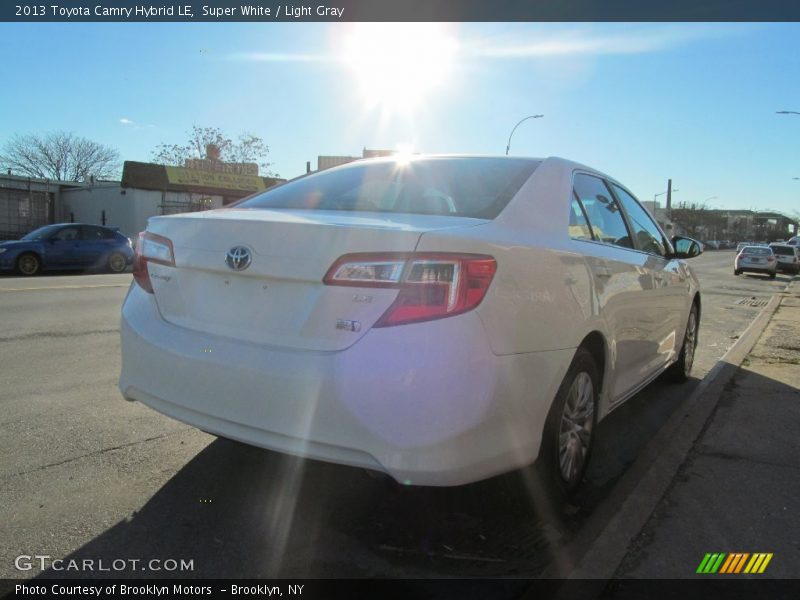 Super White / Light Gray 2013 Toyota Camry Hybrid LE