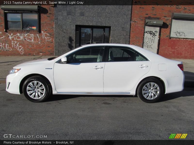 Super White / Light Gray 2013 Toyota Camry Hybrid LE