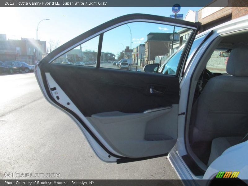 Super White / Light Gray 2013 Toyota Camry Hybrid LE