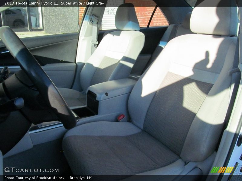 Super White / Light Gray 2013 Toyota Camry Hybrid LE