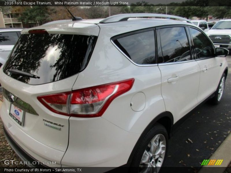 White Platinum Metallic / Medium Light Stone 2016 Ford Escape Titanium