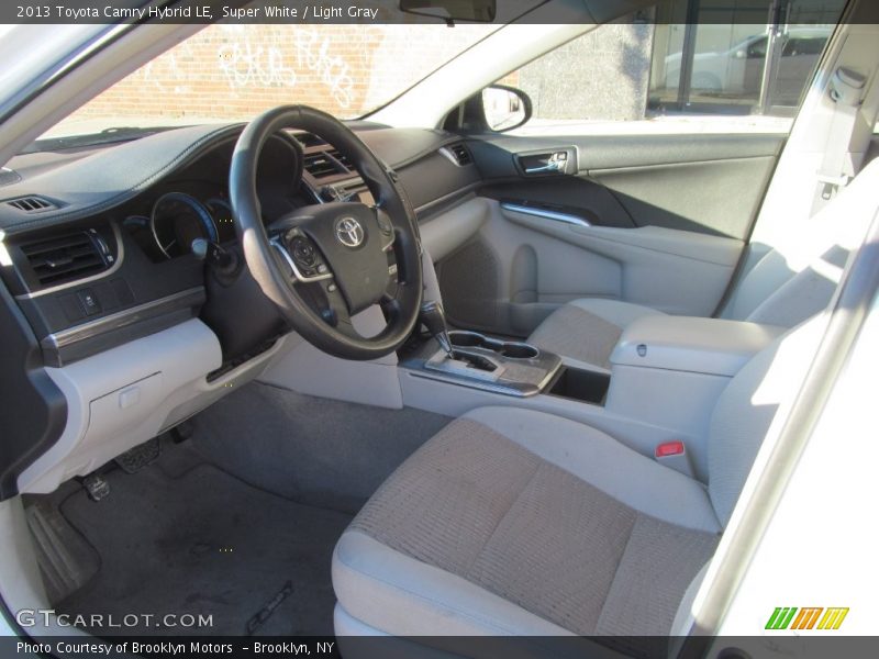 Super White / Light Gray 2013 Toyota Camry Hybrid LE