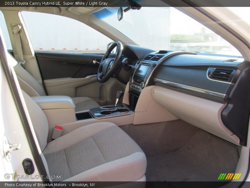 Super White / Light Gray 2013 Toyota Camry Hybrid LE