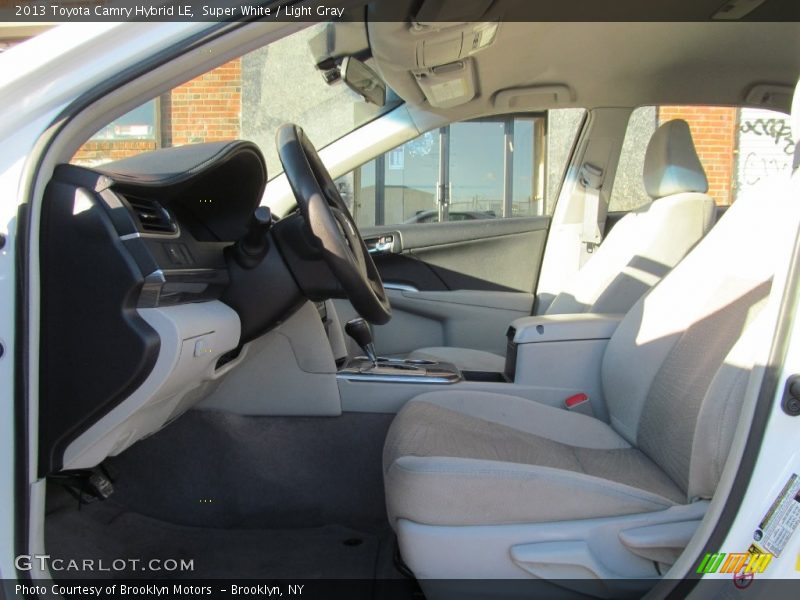 Super White / Light Gray 2013 Toyota Camry Hybrid LE