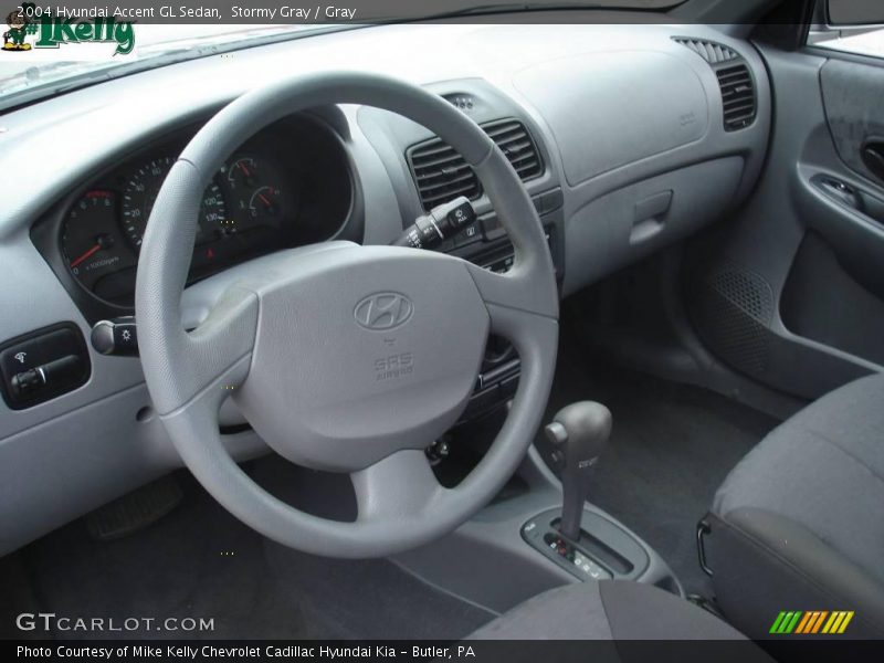 Stormy Gray / Gray 2004 Hyundai Accent GL Sedan