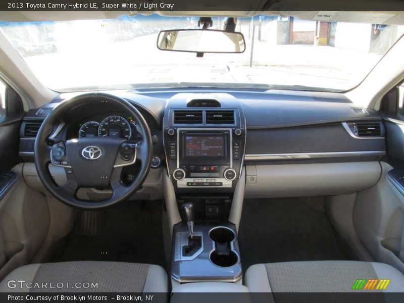 Super White / Light Gray 2013 Toyota Camry Hybrid LE