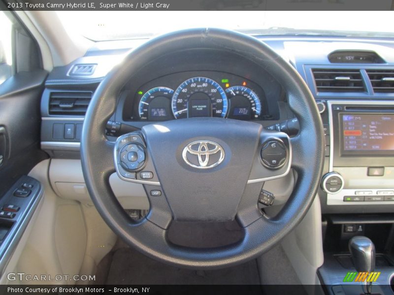 Super White / Light Gray 2013 Toyota Camry Hybrid LE