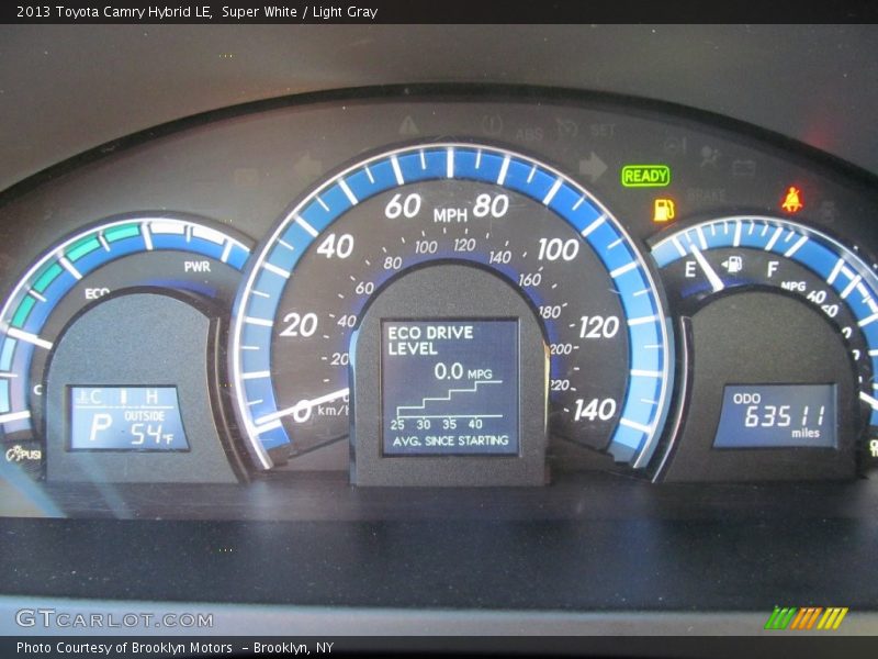 Super White / Light Gray 2013 Toyota Camry Hybrid LE