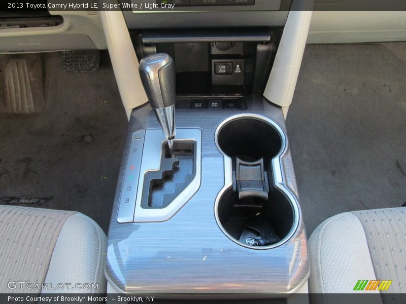 Super White / Light Gray 2013 Toyota Camry Hybrid LE