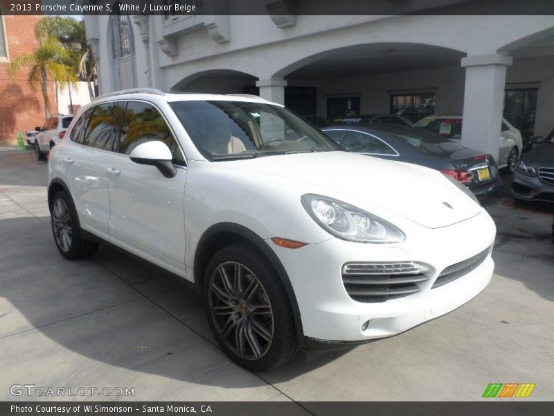White / Luxor Beige 2013 Porsche Cayenne S
