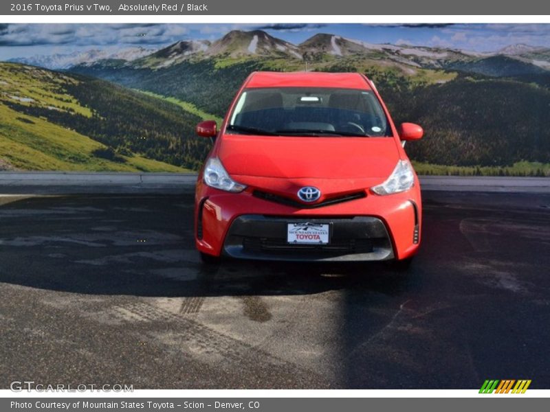 Absolutely Red / Black 2016 Toyota Prius v Two