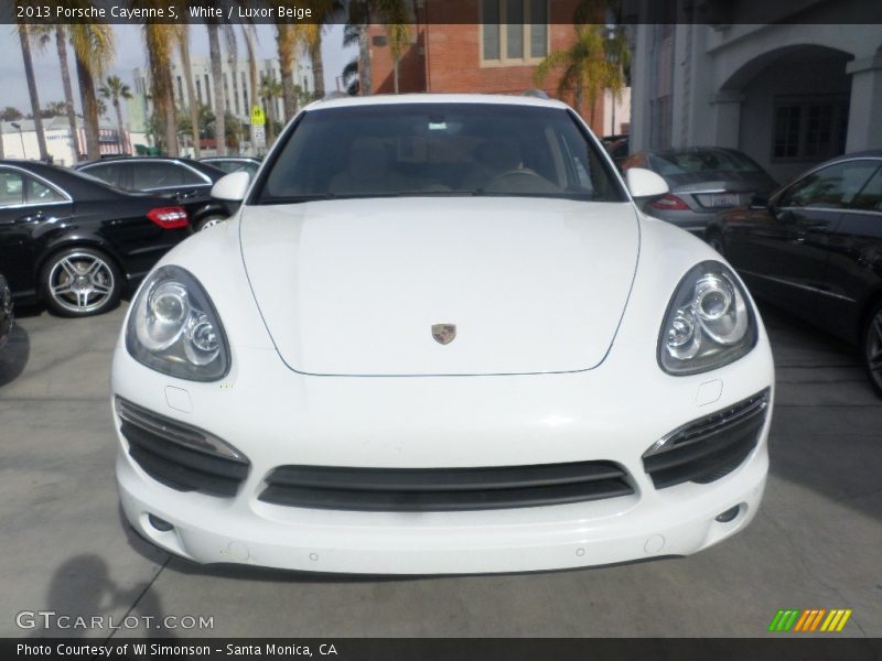 White / Luxor Beige 2013 Porsche Cayenne S