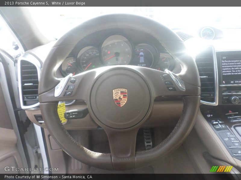 White / Luxor Beige 2013 Porsche Cayenne S