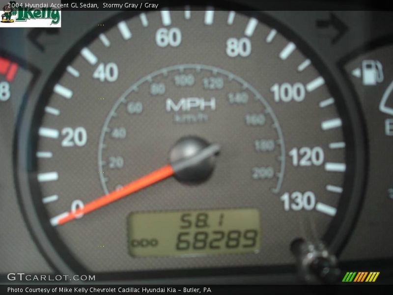 Stormy Gray / Gray 2004 Hyundai Accent GL Sedan
