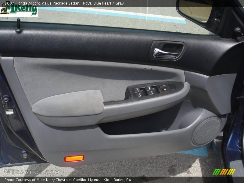 Royal Blue Pearl / Gray 2007 Honda Accord Value Package Sedan