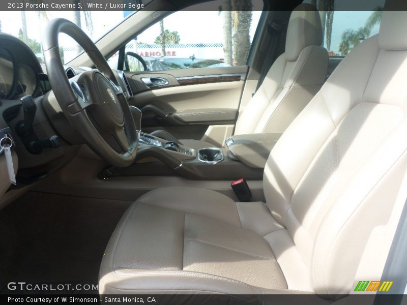 White / Luxor Beige 2013 Porsche Cayenne S