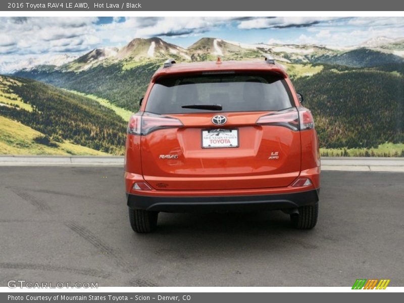 Hot Lava / Black 2016 Toyota RAV4 LE AWD