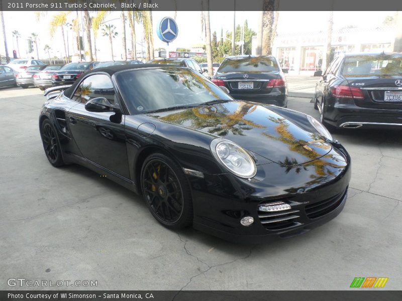Black / Black 2011 Porsche 911 Turbo S Cabriolet