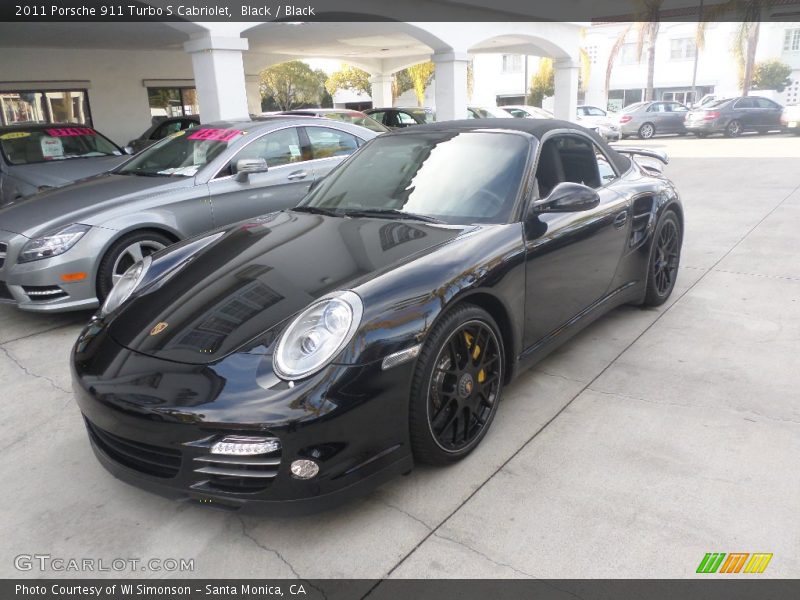 Black / Black 2011 Porsche 911 Turbo S Cabriolet