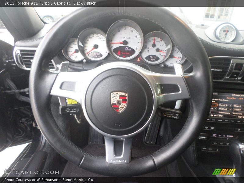 Black / Black 2011 Porsche 911 Turbo S Cabriolet