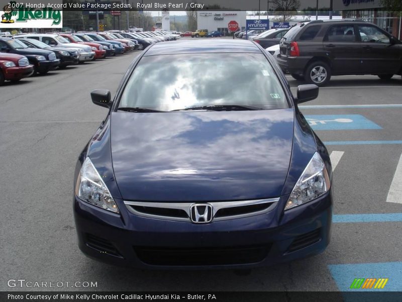 Royal Blue Pearl / Gray 2007 Honda Accord Value Package Sedan