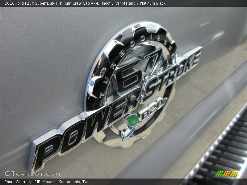 Ingot Silver Metallic / Platinum Black 2016 Ford F250 Super Duty Platinum Crew Cab 4x4