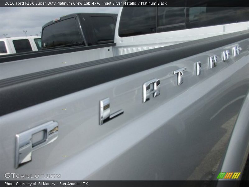 Ingot Silver Metallic / Platinum Black 2016 Ford F250 Super Duty Platinum Crew Cab 4x4