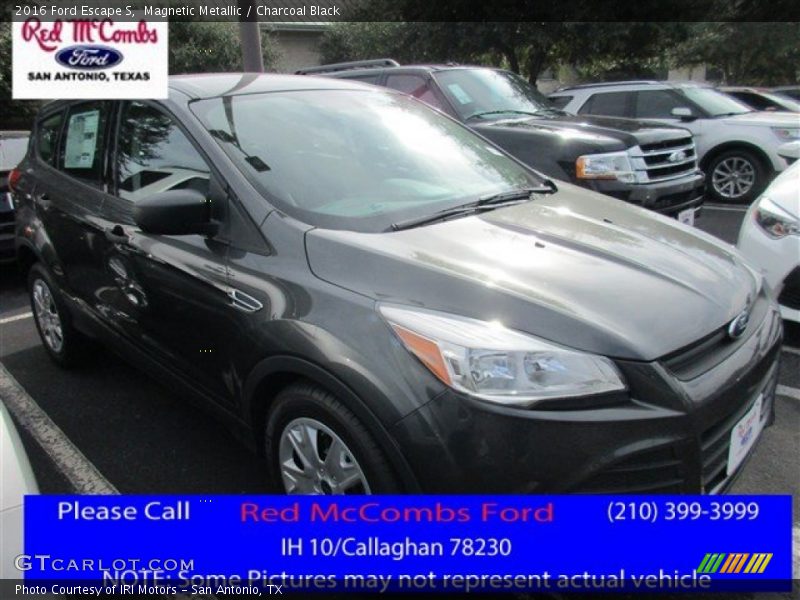 Magnetic Metallic / Charcoal Black 2016 Ford Escape S