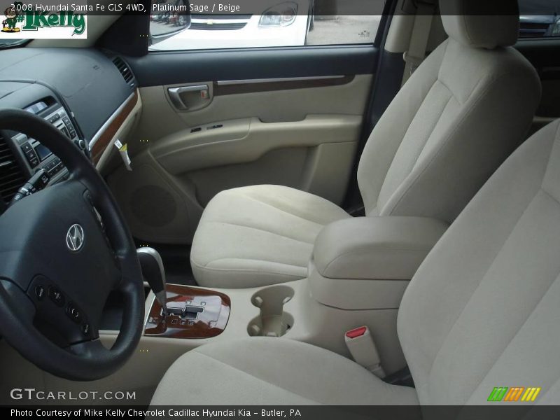 Platinum Sage / Beige 2008 Hyundai Santa Fe GLS 4WD
