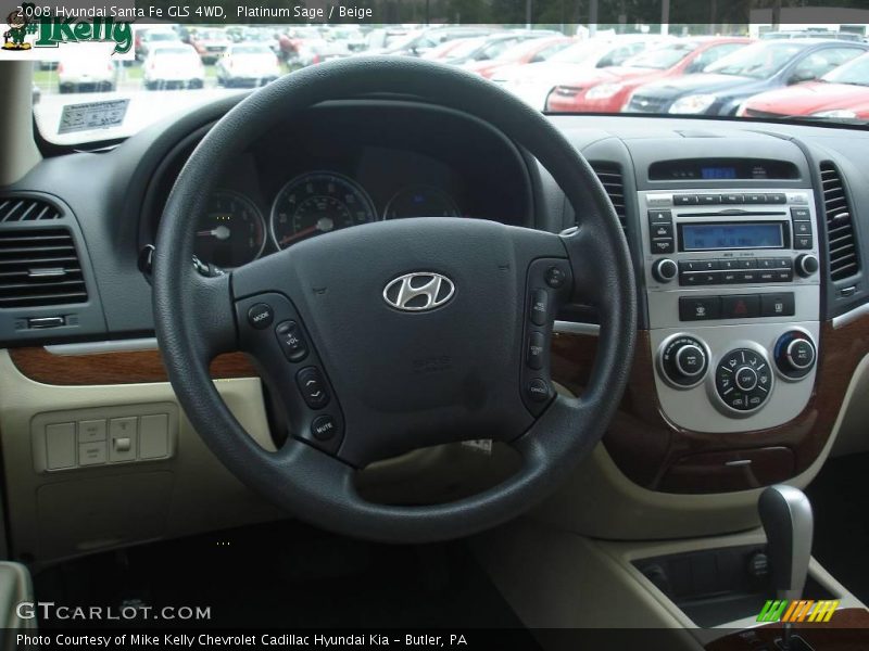 Platinum Sage / Beige 2008 Hyundai Santa Fe GLS 4WD