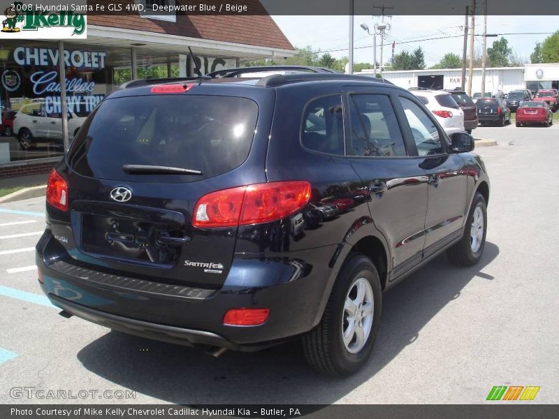 Deepwater Blue / Beige 2008 Hyundai Santa Fe GLS 4WD