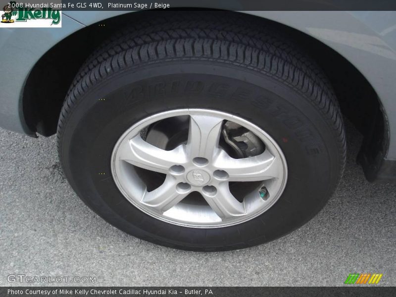 Platinum Sage / Beige 2008 Hyundai Santa Fe GLS 4WD