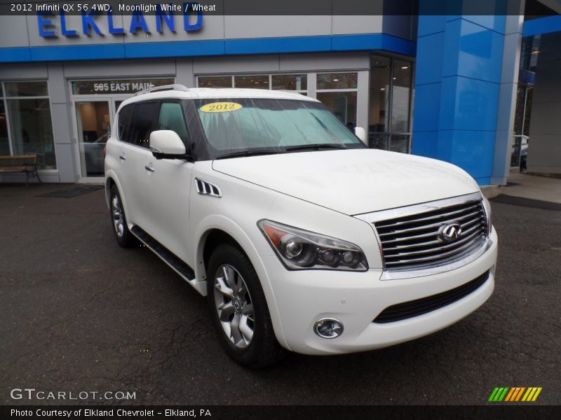 Moonlight White / Wheat 2012 Infiniti QX 56 4WD