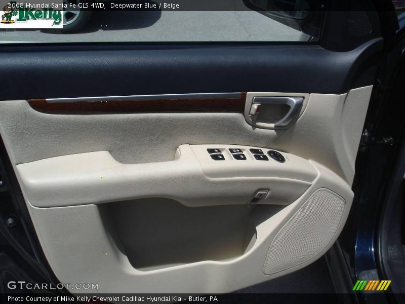 Deepwater Blue / Beige 2008 Hyundai Santa Fe GLS 4WD