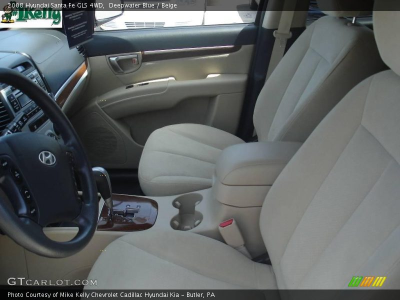 Deepwater Blue / Beige 2008 Hyundai Santa Fe GLS 4WD